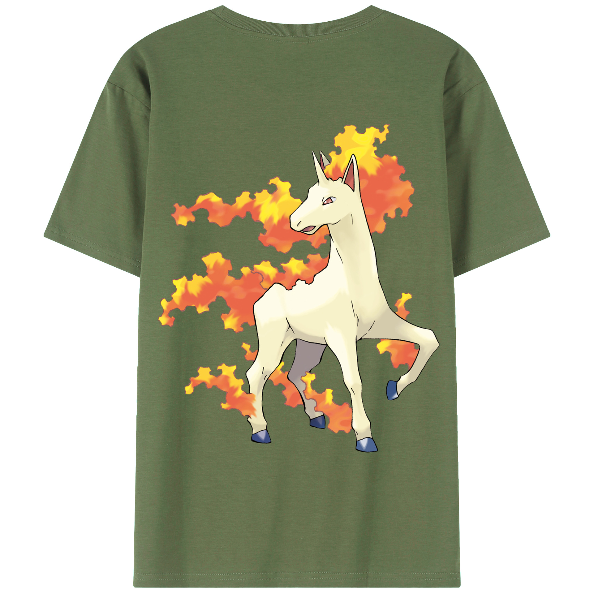 （画像用） ポケットモンスター Pokémon 綿100％ メンズ半袖Tシャツ（バックプリント） 通気性